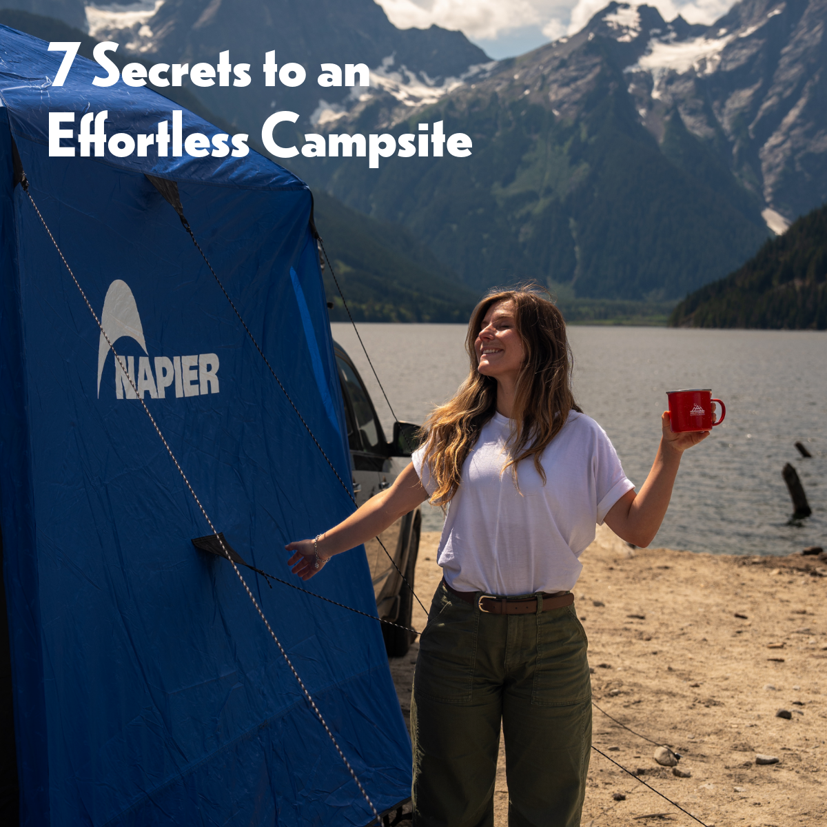 Person living effortlessly at campsite with 82000