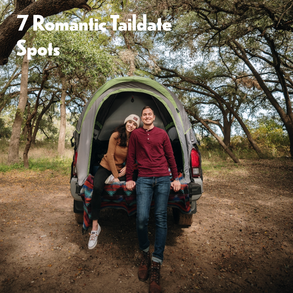 Couple posing with the Backroadz Truck Tent