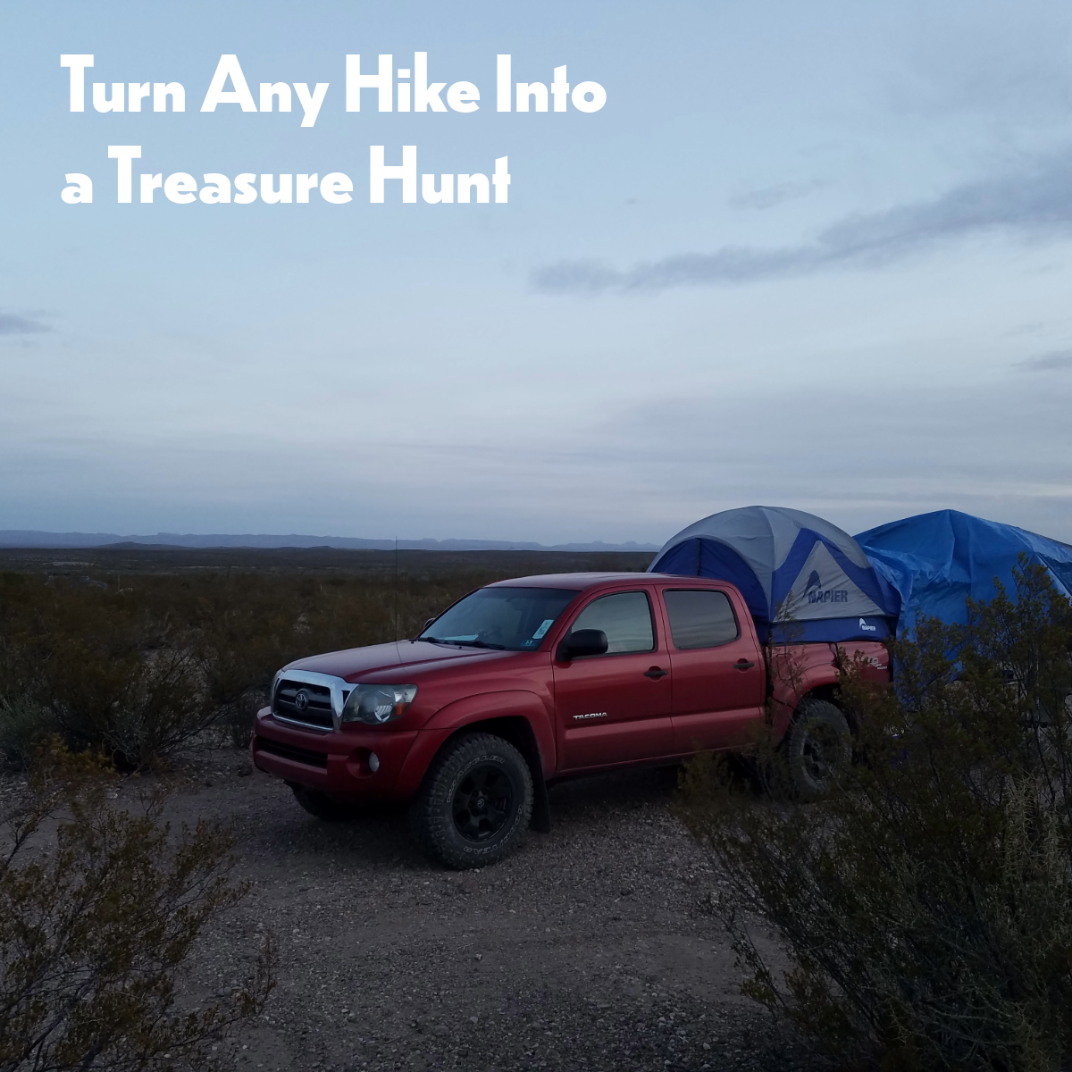 Red truck with Sportz Truck Tent