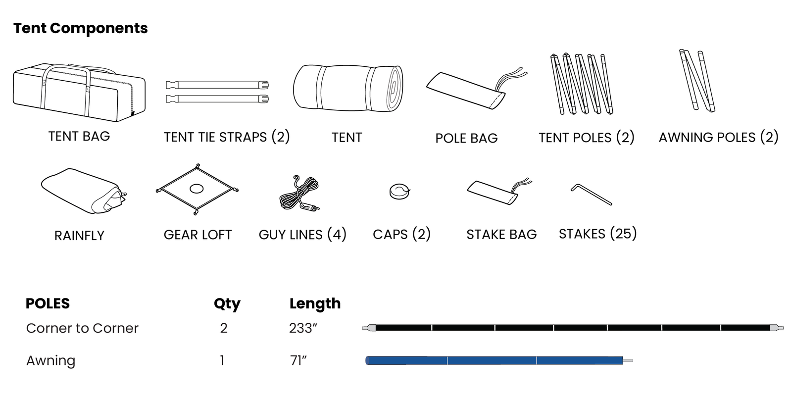 tent components Sportz Dome-To-Go #86000 Parts – Napier Outdoors