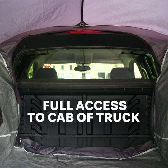 Napier Outdoors Chevrolet Avalanche Truck Tent Inside view of the full access to cab of truck