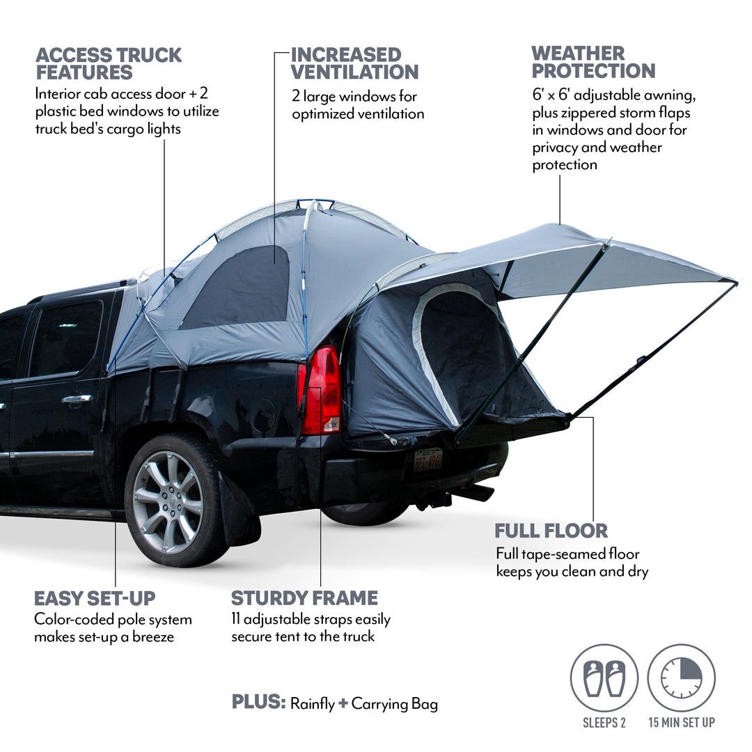 Napier Outdoors Chevrolet Avalanche Truck Tent, Access Truck Features, Increased Ventilation, Weather Protection, Easy Set Up, Sturdy Frame, Full Floor