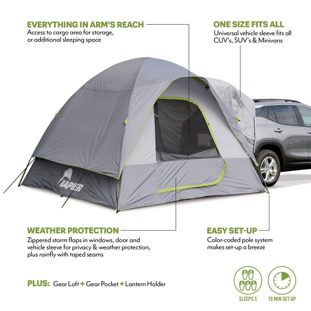 Napier outdoors backroadz SUV tent model 19100 grey and green