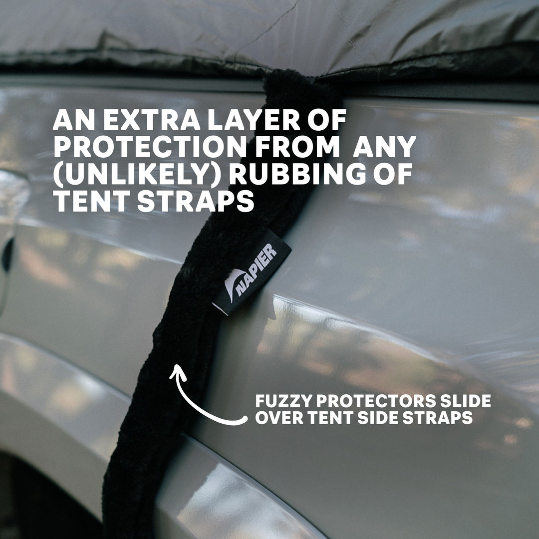 Napier Outdoors Strap Protector, An Extra Layer of Protection From Any (Unlikely) Rubbing of Tent Straps, Fuzzy Protectors Slide over Tent Side Straps