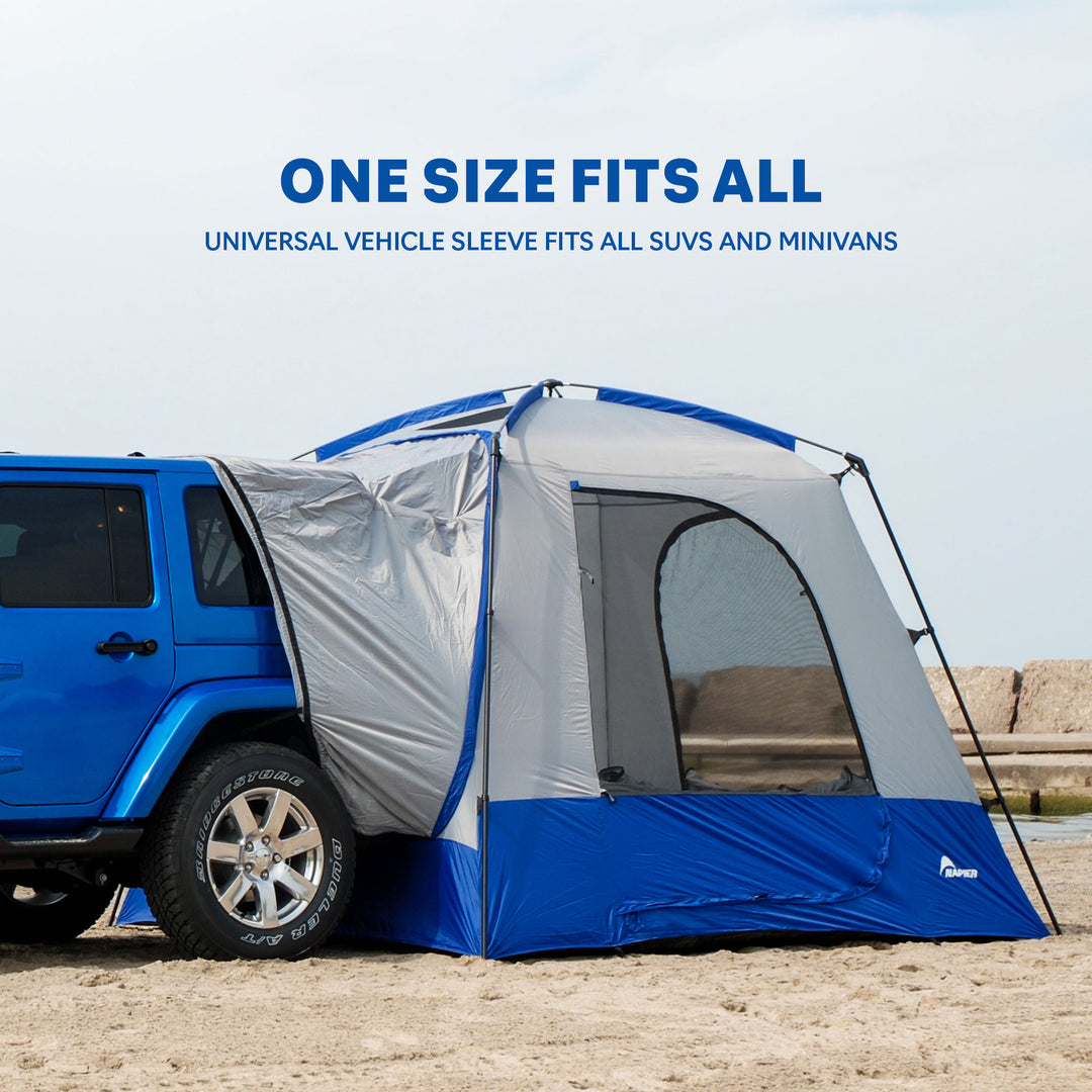 napier outdoors sportz suv tent model 82000 blue and grey