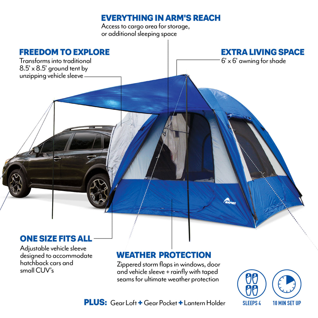 Napier Outdoors Sportz Dome to Go SUV Tent model 86000 blue and grey