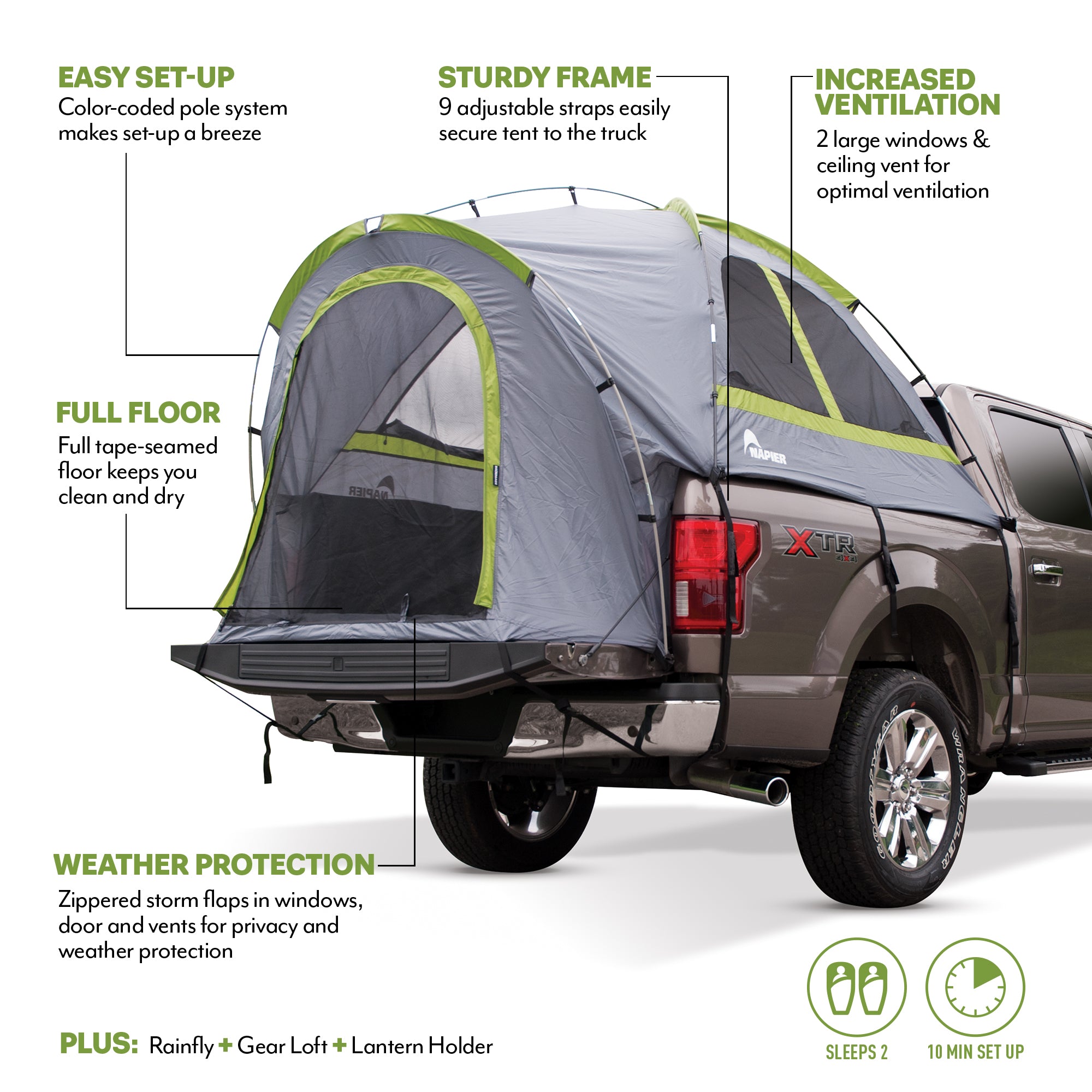 Napier トラックテント HILUX Backroadz Truck Tent & Link Bundle – Napier Outdoors