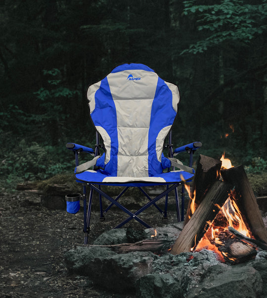 Napier Outdoors Heavy Duty Camp Chair Blue and Grey