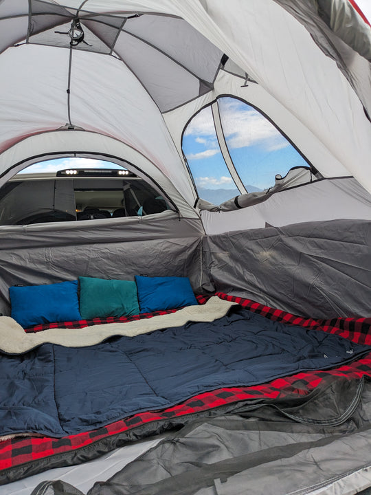 Napier Outdoors Grey Truck Tent Inside View