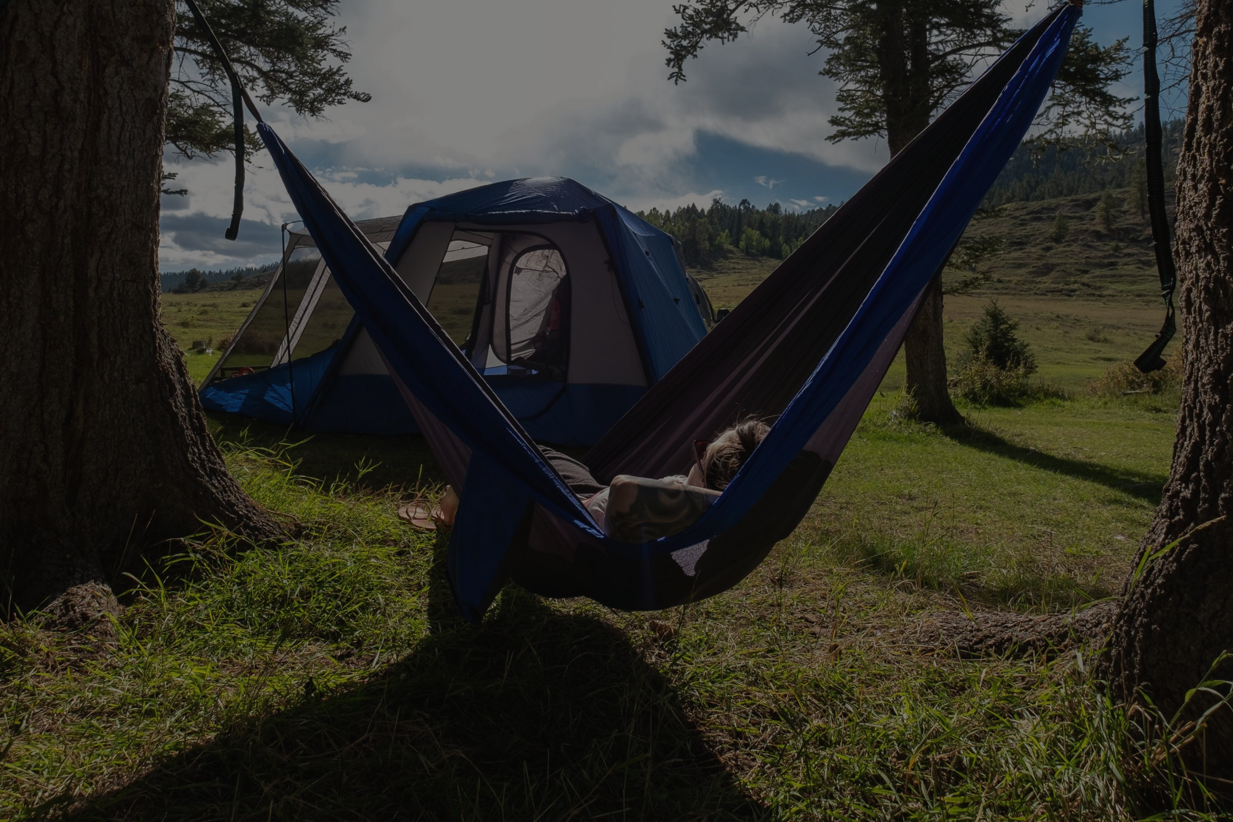 person in hammock