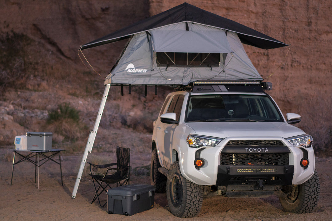 Napier outdoors rooftop tent camp set up