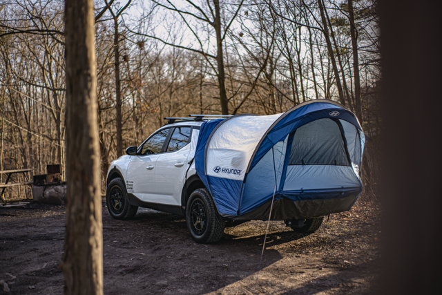 Napier Outdoors Hyundai Santa Cruz Blue and White Truck Tent