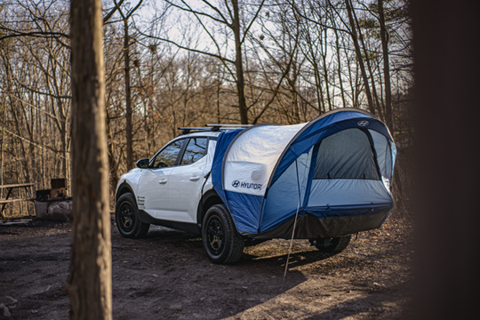 Napier Outdoors Hyundai Santa Cruz Blue and White Truck Tent