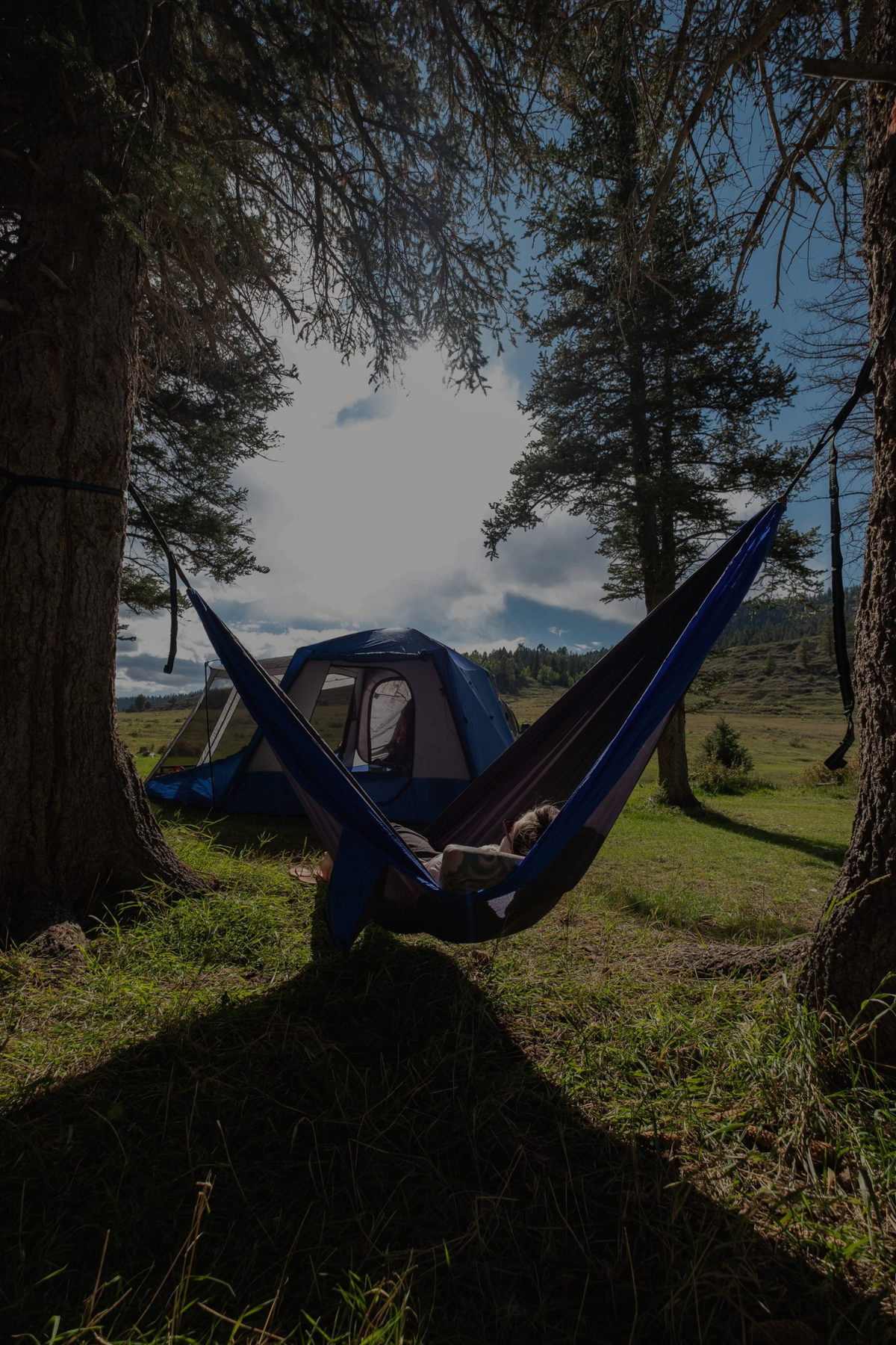 Person in hammock