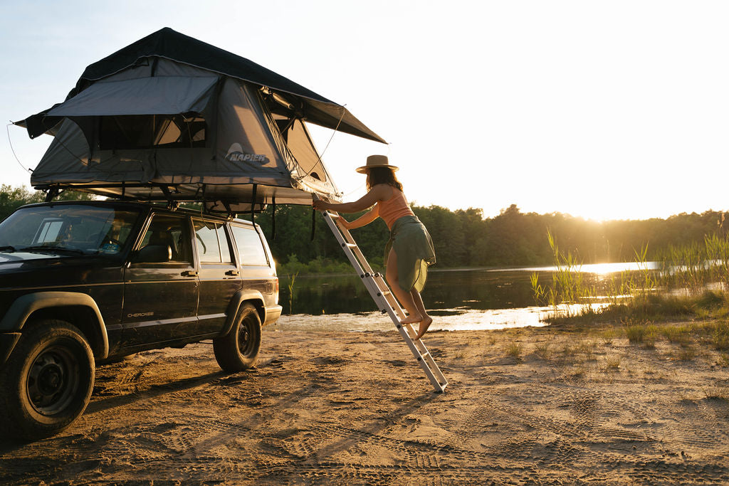 Napier outdoors rooftop tent camp set up